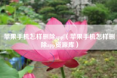 苹果手机怎样删除app(苹果手机怎样删除app资源库)